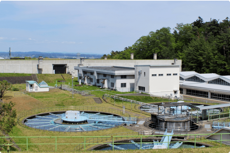 浄水場での緑地管理事例